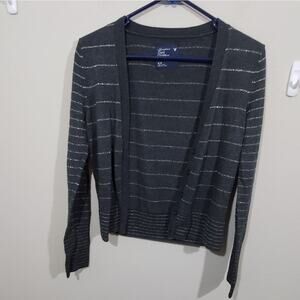 American Eagle striped cardigan sweater